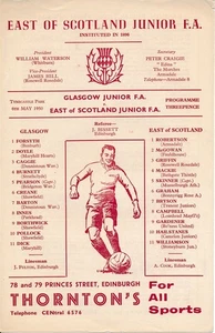 CORAZONES - Glasgow Junior FA v East of Scotland 1949/1950 - Imagen 1 de 1