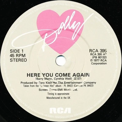 Dolly Parton - Here You Come Again /Love is Like a Butterfly 7" Vinyl 1977  - Image 1 of 2