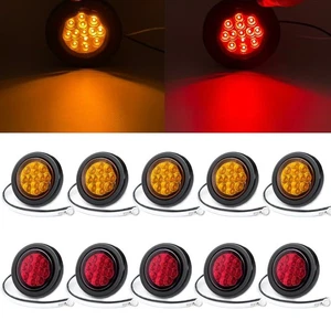 2.5" Inch 13 LED Light Round Clearance Side Marker Lights for Truck Trailer 12V - Foto 1 di 15
