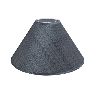 32203A, Empire Spider Lamp Shade, Grey & Black, 6" Top x 19" Bottom x 12" Sla... - Image 1 of 4