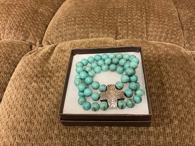 Silpada Sterling Silver 3-Strand Turquoise Bracelet - Image 1 of 2