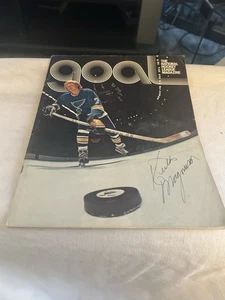 1973 Pittsburgh Penguins vs St. Louis Goal Magazin Keith Magnuson handsigniert - Bild 1 von 1