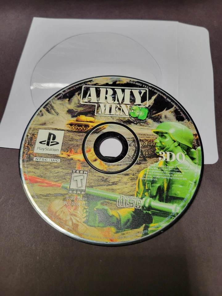 Army Men 3D (PS1, 1999) Disc Only- Resurfaced  - Image 1 of 2