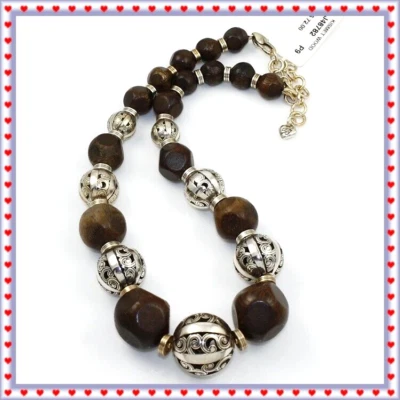 Collar Grueso Madera Marrón Brighton Kismet Nuevo Foto 1 de 3