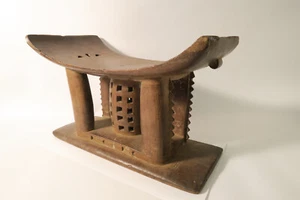 Antiguo taburete usado Akan Ashanti 3,7 kg EW60 Old used chief stool tabouret - Imagen 1 de 12