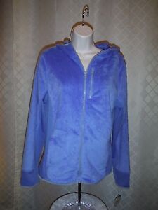 Long Sleeve Full Zip Sherpa Hoodie Sweats size LG,MD,Soft,AquaGreen ,Iris Blue N