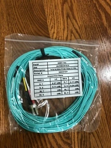 10Gb OM3 LC-LC 50/125 Multimode Duplex Fiber Optic Cable - 14 Meter - Picture 1 of 2