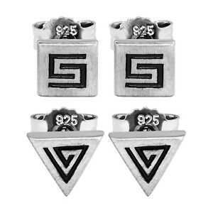Paar dreieckig quadratisch Keltisch Ohrstecker 925 Silber matt 5x5mm Ohrring
