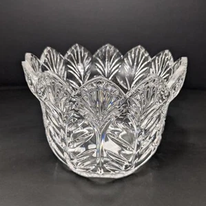 Vintage Glass Bowl Lead Crystal Clear Decorative Fruit Candy Bowl - Picture 1 of 6