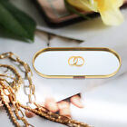 Gold Desk Tray Mirror for Jewelry Cosmetics and More