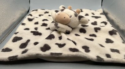 "Manta de seguridad Carters Cow negra blanca gris granja granero Lovey #67923 14""" Foto 1 de 4