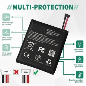 Nueva batería incorporada S1 para timbre video Ring 2da generación (versión de 5 pines solamente) - Imagen 1 de 6