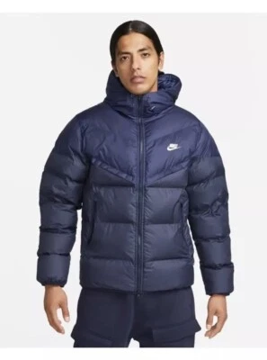 NUEVA Chaqueta acolchada con capucha Nike Windrunner Storm-FIT para hombre azul marino FB8185-410 talla grande Foto 1 de 4