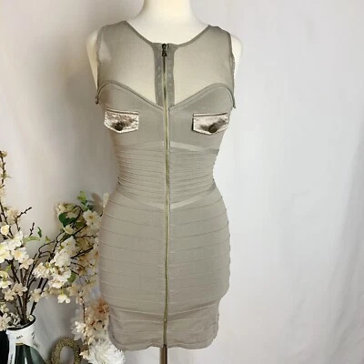 Tricot Joli Fitted Bodycon Zipper Dress Medium - Imagem 1 de 4