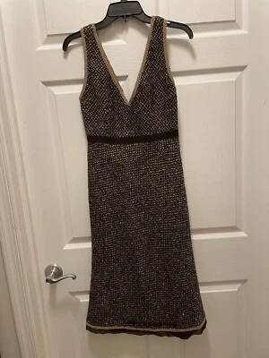 Vestido adornado de lana Prada tweed boucle cuello en V (talla 40) Foto 1 de 4