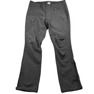 Eddie Bauer First Ascent Fleece Lined Softshell Hiking Pants Black Large F108 - Picture 1 of 12