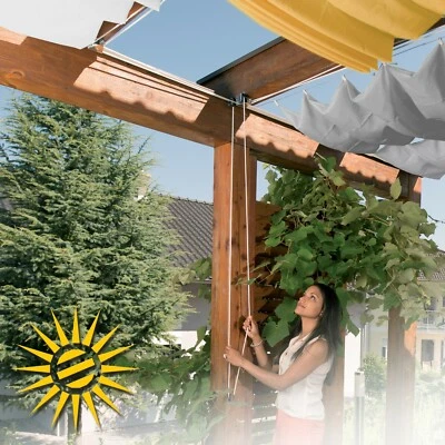 Seilzugsystem für Seilspannmarkise Kordelzug 14m Edelstahlseil ohne Laufhaken - Bild 1 von 4