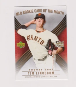 2007 Upper Deck MLB Rookie Card of the Month #ROM-5 Tim Lincecum. Giants - Picture 1 of 1