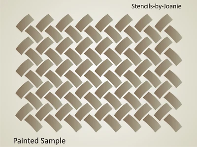 Plantillas de Joanie Basket tejido celosía fondo arte de pared cabaña letreros hágalo usted mismo Foto 1 de 4