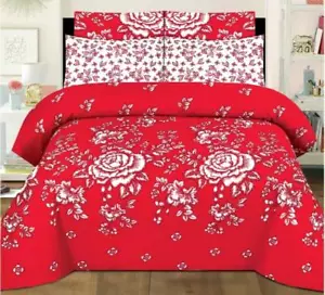 100% Cotton Soft Printed Duvet/Donna/Quilt Cover Set 2Pillowcase Queen King Size - Picture 1 of 10