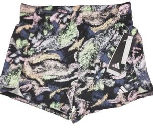 Adidas Shorts Girls M 10/12 AEROREADY Printed Woven Pacer Black Multi Color NWT - Picture 1 of 4