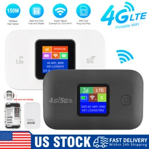 Portable Unlocked 4G LTE Wireless WiFi Router Mobile Broadband LCD MIFI Hotspot - Picture 1 of 25