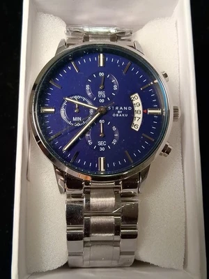 Strand By Obaku Denmark Watch Blue Case, Silver Strap - Image 1 of 4