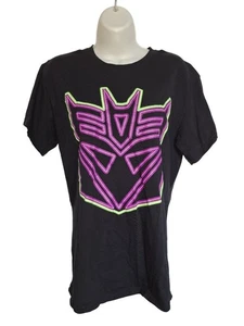 Men's Gildan Black Transformers Decepticon Short Sleeve Tee M Purple Neon Green - Picture 1 of 4