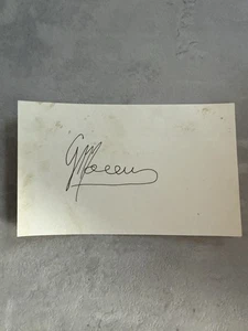 Guiseppe Farina Hand Signed Formula 1 Ferrari World Champion 1950’s Display Card - Picture 1 of 2