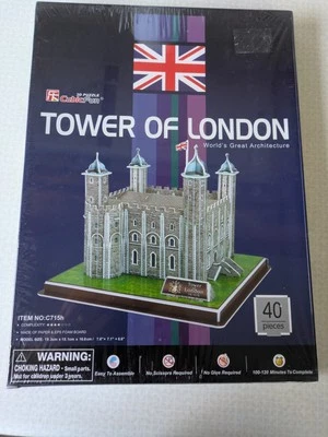 CubicFun TOWER OF LONDON 3D Puzzle, NEW AND SEALED,  40 PIECES - Image 1 of 2