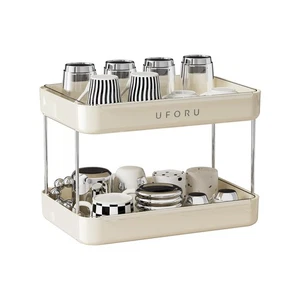 Countertop Coffee Station Organizer, 2 Tier Wine Glass Holder, Mug Shelf with... - Bild 1 von 9