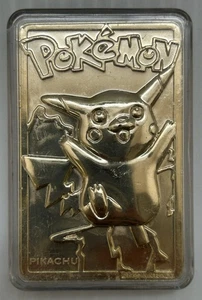 M6 1999 Burger King Limited Edition Pokemon Trading Card 23K Gold Plated Pikachu - Picture 1 of 2