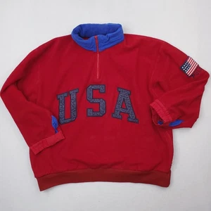 Vintage Polo Ralph Lauren Jacket Mens Medium Superman Pullover Fleece 90s USA - Picture 1 of 20
