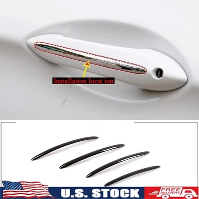 Cubierta de tira de manija de puerta negra brillante para BMW Serie 5 F10 F18 F11 2011-2017 Foto 1 de 4