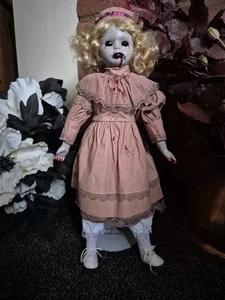 'Grace'' Halloween Horror Creepy Porcelain Victoriana Doll, Hand Painted, 39cm - Picture 1 of 6