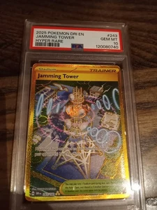 Jamming Tower 243/182 Full Art Hyper Rare Gold Trainer PSA 10 GEM MINT - Picture 1 of 2