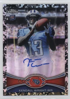 2012 Topps Chrome Camo Refractor Rookie Auto /105 Kendall Wright #212 Auto RC - Image 1 of 2