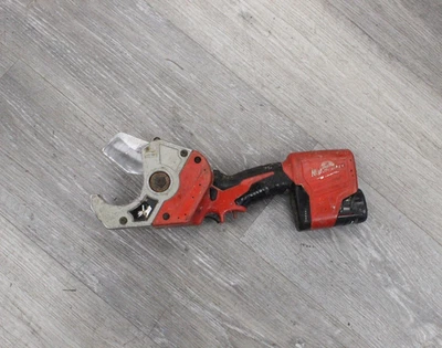 Milwaukee M12 2470-20 Plastic Pipe Shear - Red with 2.5AH Battery - Image 1 of 4