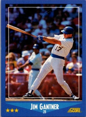 1988 Score Jim Gantner Milwaukee Brewers #197 - Image 1 of 2