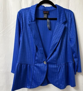 Torrid textured jacket size 0 plus size blue New - Picture 1 of 7
