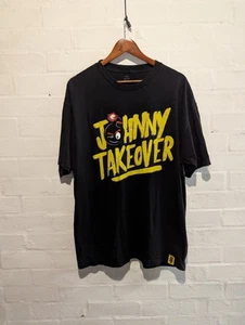 WWE NXT Johnny Takeover Graphic T-Shirt Top XL Black Cotton Crew Neck - Picture 1 of 8