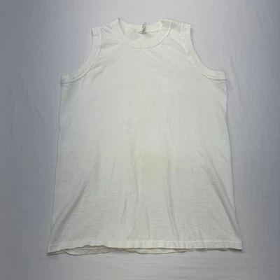 复古 GAP 单针背心白色男式 M 美国制造 — 第 1/4 张图片