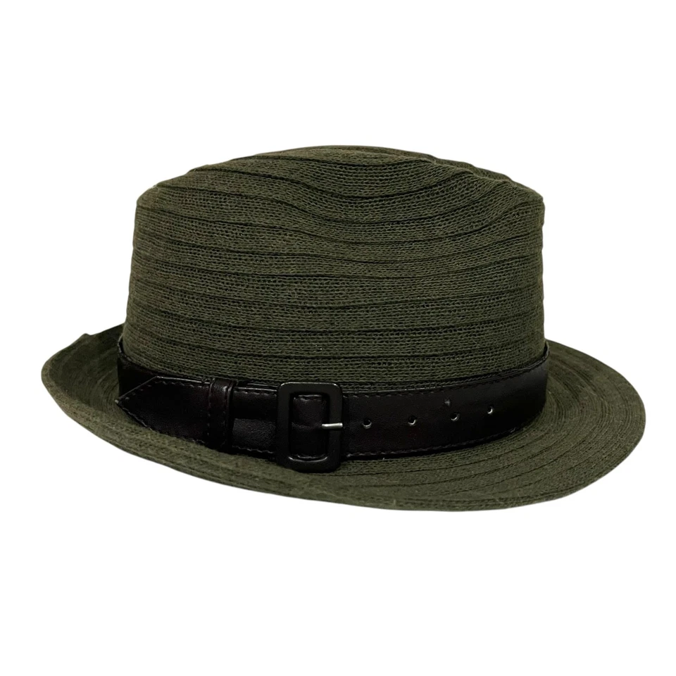 Nordstrom Hombre Trilby Sombrero Fedora Lana Nylon Verde con Banda Negra Unisex Foto 1 de 4