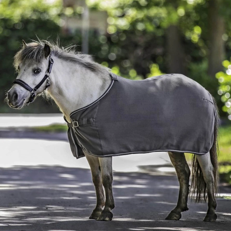 Waldhausen 145 cm Grau Abschwitzdecke Economic mit Kreuzgurten Fleecedecke - Bild 1 von 1