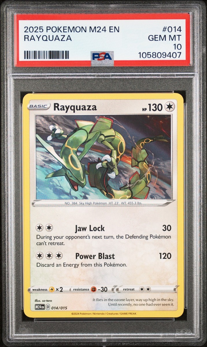 Rayquaza Pokémon TCG Professional Sports Authenticator (PSA Rayquaza Pokémon TCG Professional Sports Authenticator (PSA
