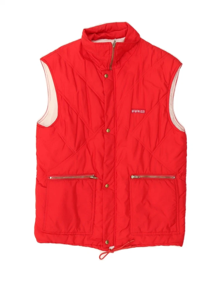 Chaleco acolchado GIGI RIZZI para hombre Reino Unido 38 rojo medio BJ32 Foto 1 de 3