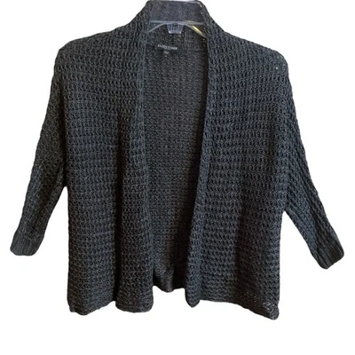 Cárdigan Suéter Eileen Fisher Verde Tejido Abierto Talla PP Lino Seda Manga 3/4 Mujer Foto 1 de 4