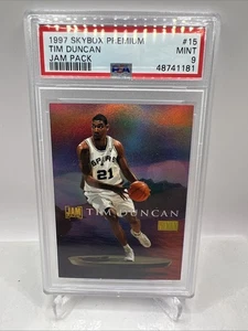 1997 Skybox Premium Tim Duncan Jam Pack RC Rookie PSA 9 - Picture 1 of 2