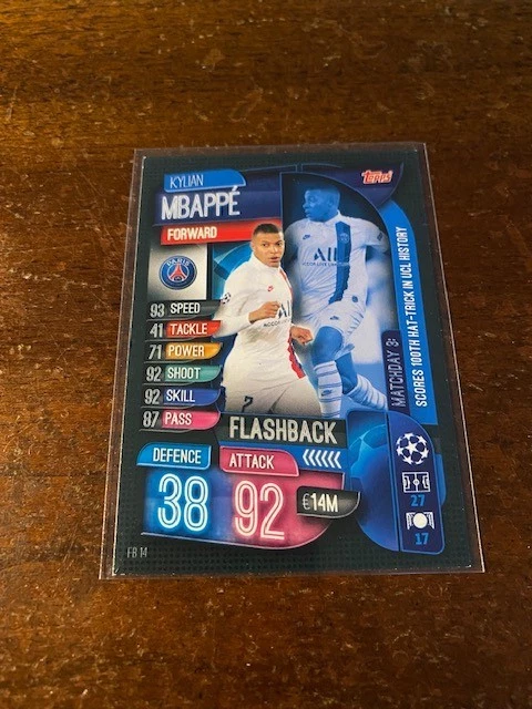 2019 Topps UCL Match Attax Extra Flashback #FB14 Kylian Mbappe - FREE SHIPPING - Image 1 of 1