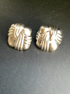 VINTAGE HUGE Mexico earrings vintage sterling silver 30X30X8mm 18.3g! TR-93 - Picture 1 of 4